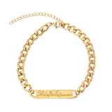 Personalized Stainless Steel Nameplate Bracelet
