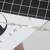 Personalized Name Bracelet Copper Silver Bangle Engraved