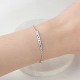 Personalized Name Bracelet Copper Silver Bangle Engraved