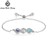 Personalized Birthstone Charm Bracelet - Silver Jewelry