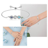 Personalized Birthstone Charm Bracelet - Silver Jewelry