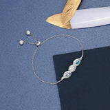 Personalized Birthstone Charm Bracelet - Silver Jewelry