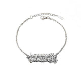 Handwritten Letter Bracelet Stainless Steel Jewelry