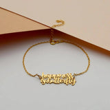Handwritten Letter Bracelet Stainless Steel Jewelry