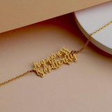 Handwritten Letter Bracelet Stainless Steel Jewelry
