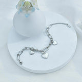 Engrave Stainless Steel Heart Bracelet Splicing Chain For Women