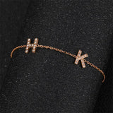 Alphabet Initial Name Zircon Bracelet for Women