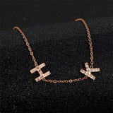 Alphabet Initial Name Zircon Bracelet for Women