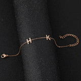 Alphabet Initial Name Zircon Bracelet for Women