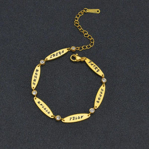Personalized Name Stainless Steel Engrave Chain Bracelet Gift