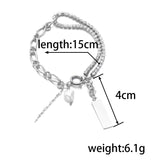 Engraved Bracelet Diamond Claw Chain Adjustable Never Fade Bangle