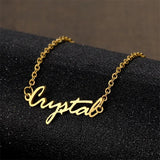 Custom Name Bracelet Stainless Steel Engraved Handwriting Love Bangle