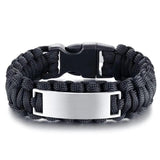 BONISKISS Men's Stainless Steel Engrave Cuff Bracelet