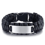 BONISKISS Men's Stainless Steel Engrave Cuff Bracelet