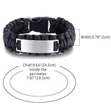 BONISKISS Men's Stainless Steel Engrave Cuff Bracelet