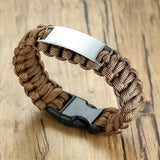 BONISKISS Men's Stainless Steel Engrave Cuff Bracelet