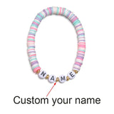 Personalized Name Polymer Clay Bracelet - DIY Colorful Bangles for Kids & Adults