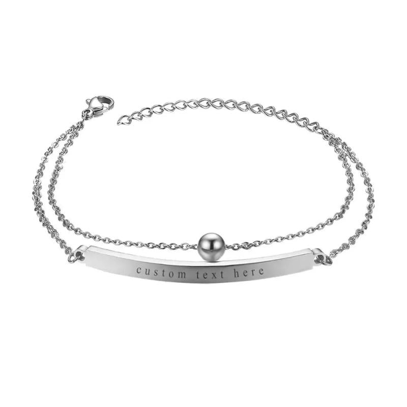 BONISKISS Women's Engraved Charm Bijoux Bangle & Bracelet