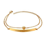 BONISKISS Women's Engraved Charm Bijoux Bangle & Bracelet