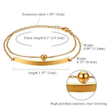 BONISKISS Women's Engraved Charm Bijoux Bangle & Bracelet