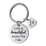 Sweet 16 Birthday Keychain Stainless Steel Gift for Children