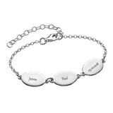 Engrarved Stainless Steel Family Bracelet Personalized Tiny Jewelry Gift