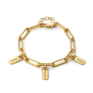 Custom Nameplate Pendant Bracelet Stainless Steel
