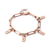 Custom Nameplate Pendant Bracelet Stainless Steel