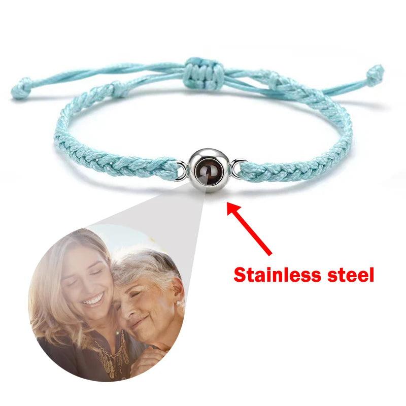 Titanium Steel Photo Projection Bracelet Couples Gift Jewelry