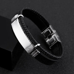 SHOUMAN Personalized ID Steel Multilayer Men's Bracelet