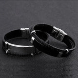 SHOUMAN Personalized ID Steel Multilayer Men's Bracelet