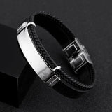 SHOUMAN Personalized ID Steel Multilayer Men's Bracelet