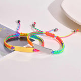 Personalized Baby Bracelet with Braided String Chain