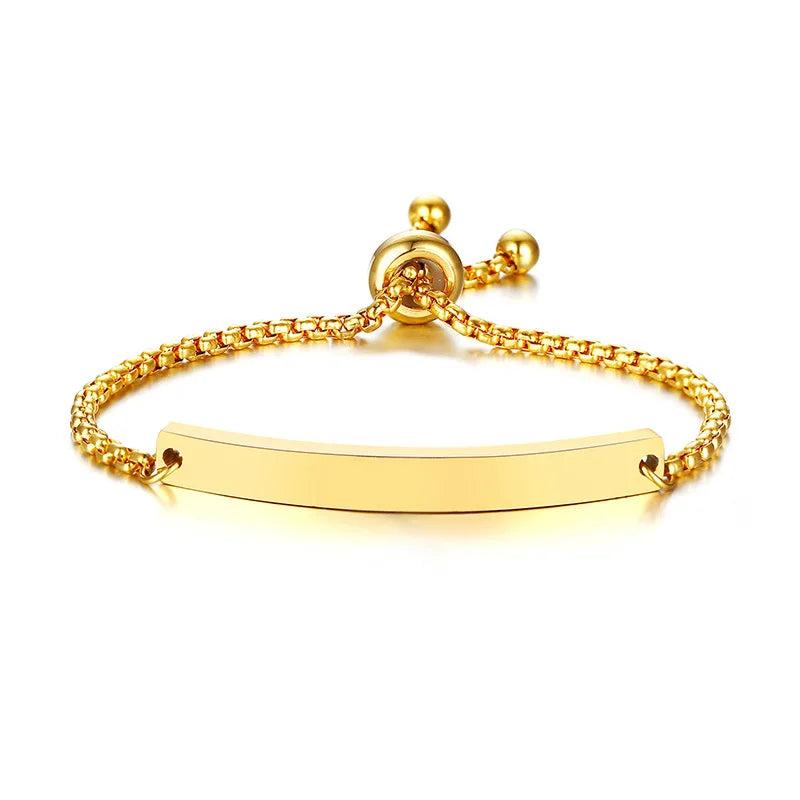Personalized Stainless Steel Baby Bracelet, Mom Gift