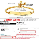 Personalized Stainless Steel Baby Bracelet, Mom Gift