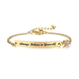 Women's ID Bangle Stainless Steel Bracelet Gift