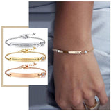 Women's ID Bangle Stainless Steel Bracelet Gift