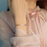 Women's ID Bangle Stainless Steel Bracelet Gift