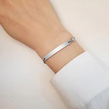Women's ID Bangle Stainless Steel Bracelet Gift