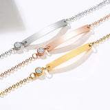 Women's ID Bangle Stainless Steel Bracelet Gift