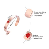 Personalized Stainless Steel Medical Cuff Bangle Bracelet - SOS Jewelry
