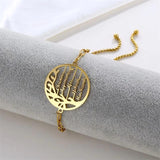Tree Of Life Name Bracelet for Women Adjustable Knot Square Pearl