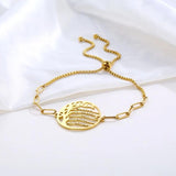 Tree Of Life Name Bracelet for Women Adjustable Knot Square Pearl