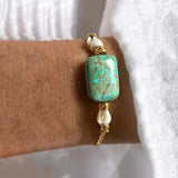 Geometry Turquoise Bead Bracelet Mix And Match Bangle