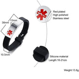 Personalized DIY Men's Medical Alert ID Bracelet Adjustable Length