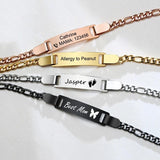 Custom Baby Mom Bracelet, Stainless Steel Chain, Born Boys Girls Gift
