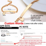 Custom Baby Mom Bracelet, Stainless Steel Chain, Born Boys Girls Gift