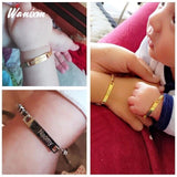 Kids Stainless Steel ID Bracelet - Custom Heart Engraving