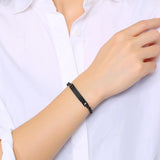 Personalized Stainless Steel ID Bracelets for Couples