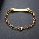 Personalized Stainless Steel ID Bracelets for Couples